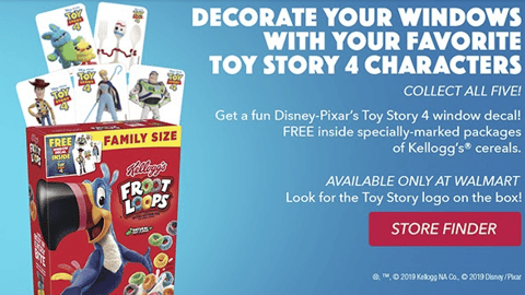 Kellogg's Walmart 'Toy Story 4' Email